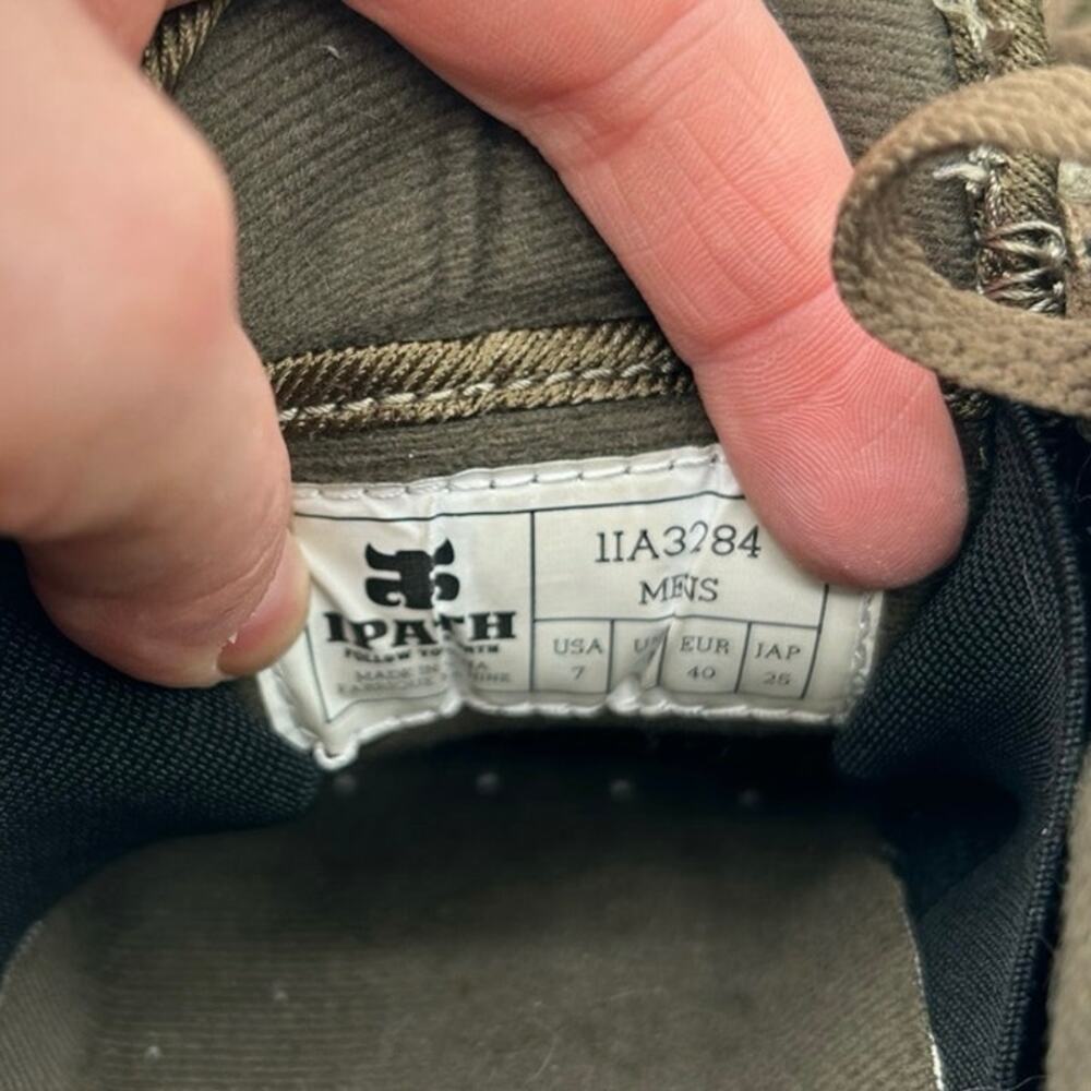 RARE Ipath Men's Stash Vulc Skate Shoe, Dark Olive Suede Hemp,7 M US - Picture 7 of 9